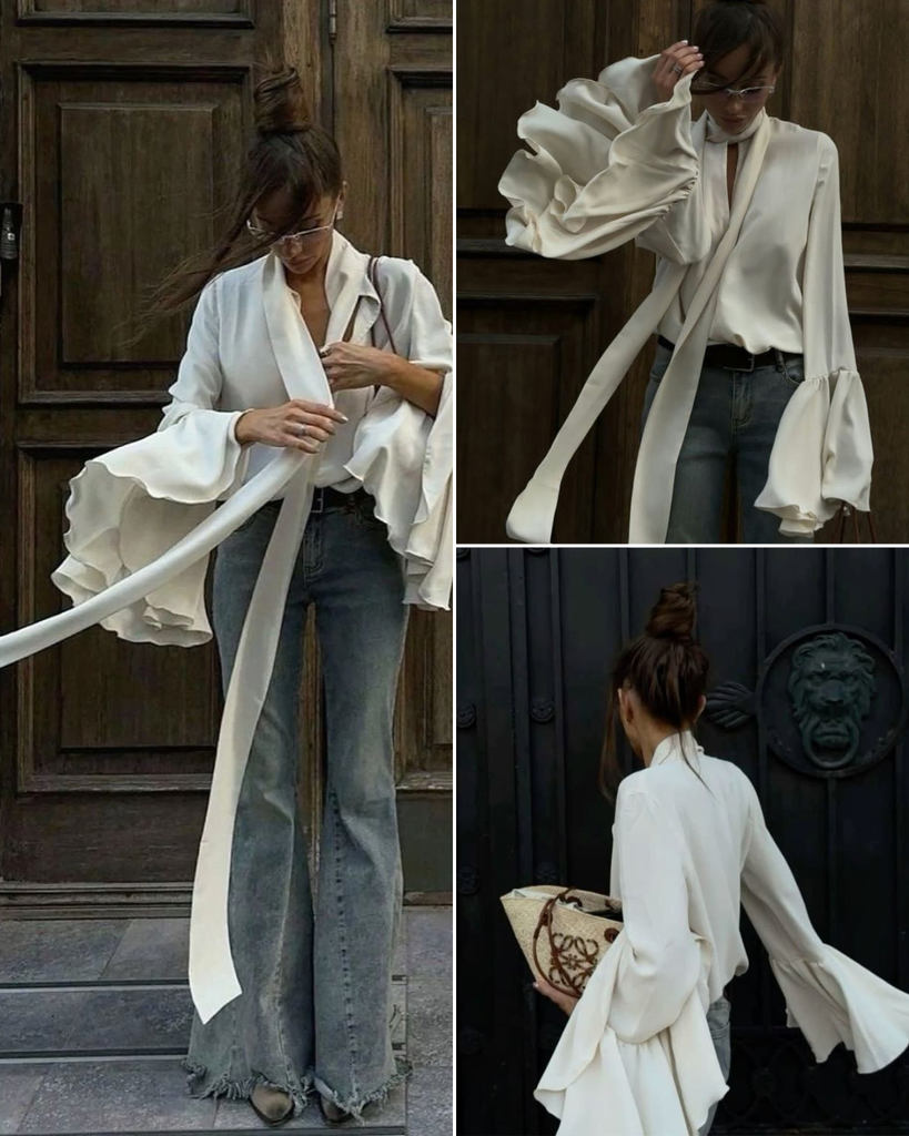 ZĪDA BLŪZE - ROYAL LOOK